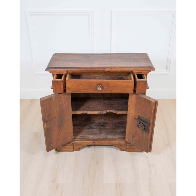 Small Antique Solid Wood Sideboard From The 18th Century, Tuscany For Sale - Image 4 of 9