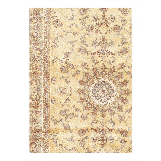 Viscose on a cotton foundation with a medallion This rug has a dense, soft pile, and excellent quality, to ensure that you...