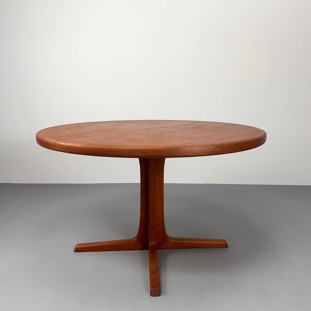 Round Teak Dining Table with Extension by Svend Åge Madsen, 1960s For Sale - Image 15 of 15