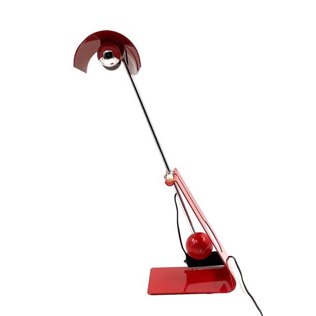 Red Picchio Woodpecker Table Lamp by Mauro Martini for F.lli Martini, Italy, 1970s For Sale - Image 17 of 18