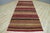 1970s Rustic Burgundy Striped Large Kilim Rug For Sale - Image 13 of 13