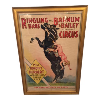1934 Vintage Ringling Brothers Circus Poster For Sale