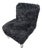 Skyline Furniture Black Faux-Fur Slipper Chair + Acrylic Legs For Sale