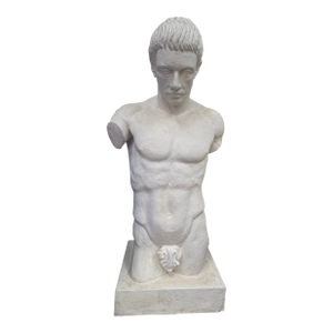 1950s French Plaster Male Torso