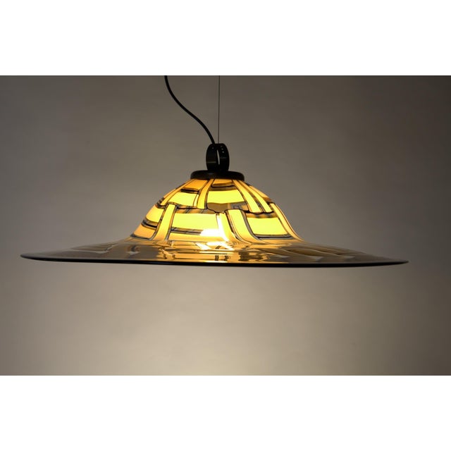 Large Amber Murano Incalmo Glass Ceiling Lamp from Barovier & Toso For Sale - Image 6 of 18
