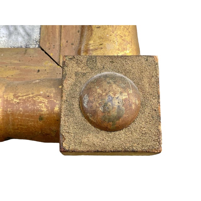 Antique Sheraton Giltwood Mirror With Lyre Frame & Coastal Seascape Oil Painting For Sale - Image 9 of 10