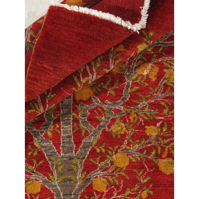 1980s Hand-Knotted Persian Gabbeh Rug With Tree of Life Design 5'0" X 7'2" For Sale In Washington DC - Image 6 of 6