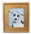 2020s Folk Art Doggie Dog Puppy Oil Painting Including the Antiqued Gold Wood Frame For Sale - Image 5 of 5