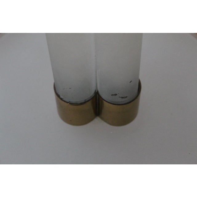 Karl Springer Sandblasted Lucite Tourche Floor Lamp-A Pair For Sale - Image 9 of 13