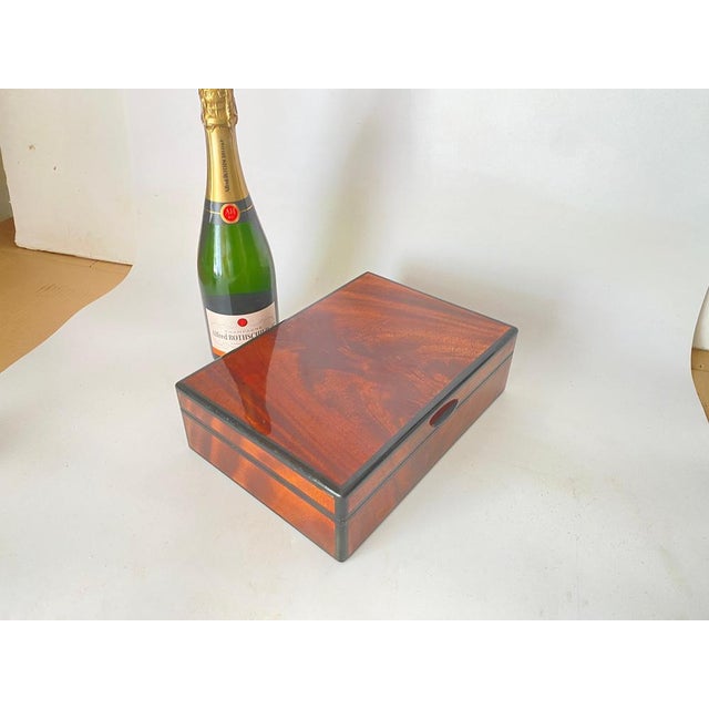 1970s Burl Wood Cigar Box in Brown Black Color, France, 1970s For Sale - Image 5 of 16