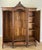 Antique French Rocaille Carved Oak 3-Door Armoire with Mirror For Sale - Image 13 of 14