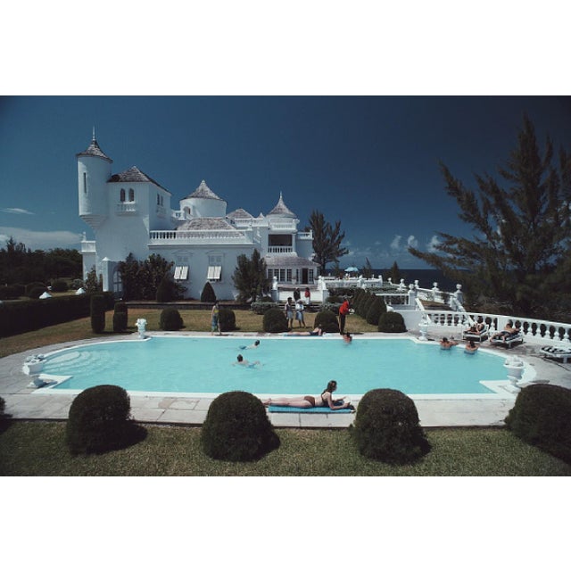 Slim Aarons, Trident Castle, Estate Stamped C-Type Print For Sale - Image 3 of 3