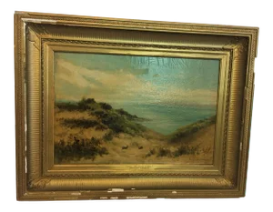Early 20th Century Welsh Landscape Oil Painting by William Langley, Framed