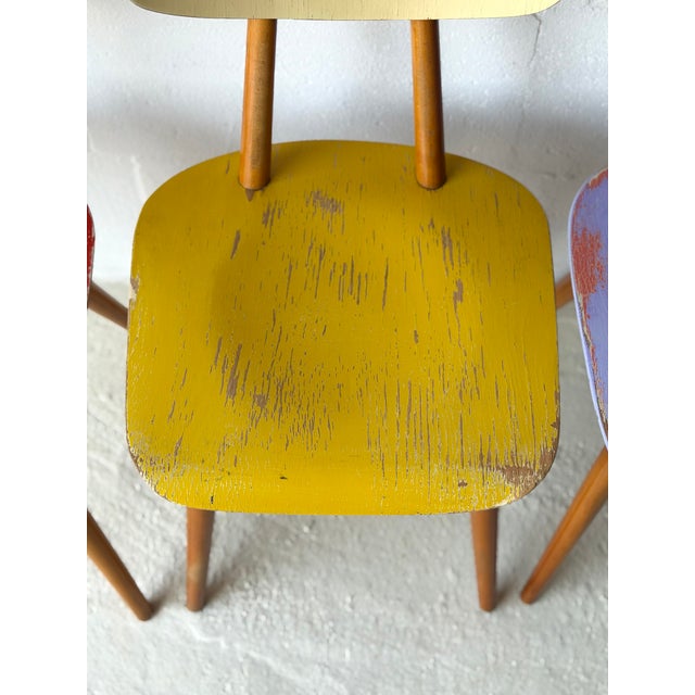 Beige Dining Chairs from Ton, 1960, Set of 4 For Sale - Image 8 of 18