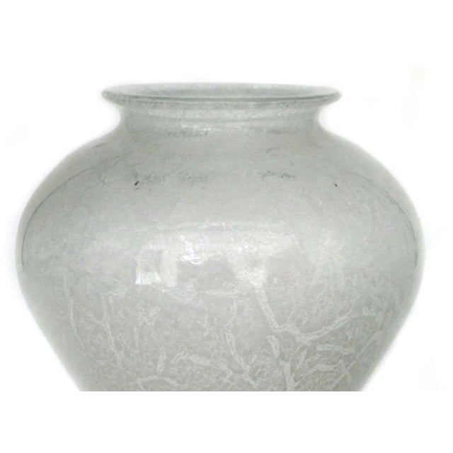 Vintage German Handmade Glass Vase For Sale - Image 3 of 5