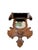 Brown Antique Tramp Art Carved Wood Mirror With Candleholders and Pocket For Sale - Image 8 of 13