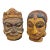Mid 20th Century Pair of Indian Folk Art Heads, Male & Female Door Gaurds For Sale