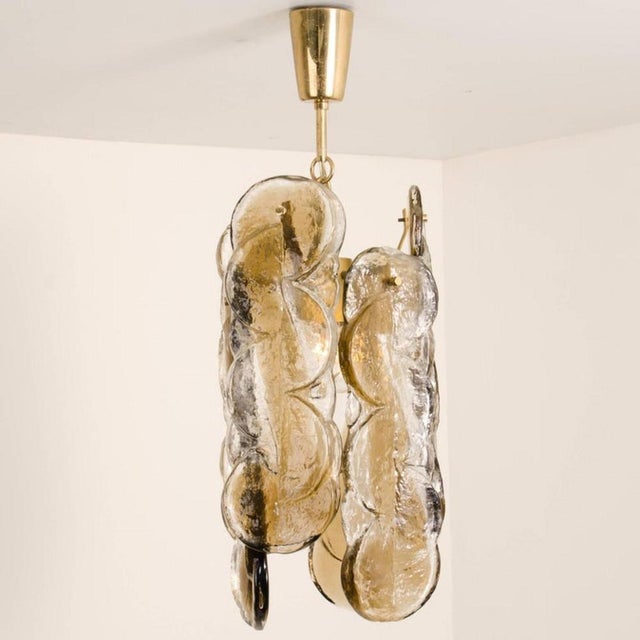 Kalmar Smoked Glass Pendant Lights by J. T. Kalmar for Kalmar, 1970s, Set of 7 For Sale - Image 4 of 15