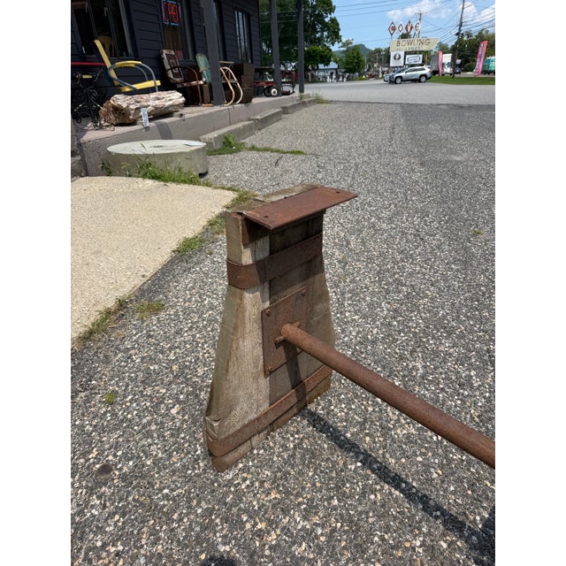 Late 20th Century Farmhouse Rustic Ship Hatch Door Industrial Table For Sale - Image 5 of 8
