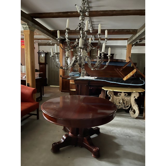 Silver 18th Century Italian Neoclassical Silver Gilt Chandelier For Sale - Image 8 of 9