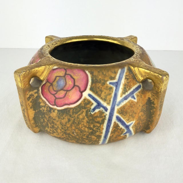 Art Nouveau Early 20th Century Amphora Austria Art Nouveau Gilt Vase For Sale - Image 3 of 12