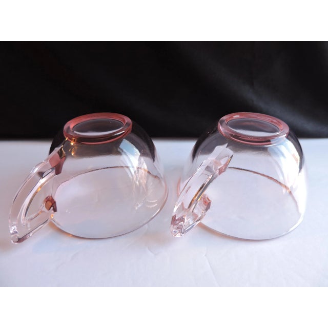 Circa 1924 Diamond Glassware Empress Variant Teacup Set 4 Pieces For Sale - Image 9 of 12