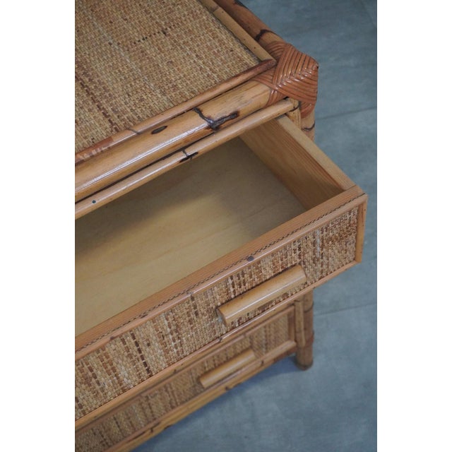 Vintage Wicker Chest of Drawers, 1960s For Sale - Image 4 of 6