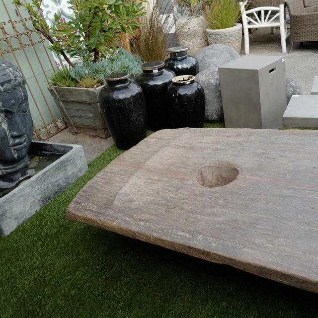 Vintage X-Large Original Indian Wood Naga Table For Sale In Los Angeles - Image 6 of 12