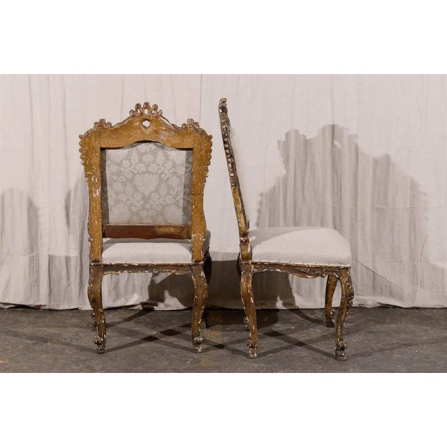 Wood 18th Century Venetian Style Side Chairs - a Pair For Sale - Image 7 of 11