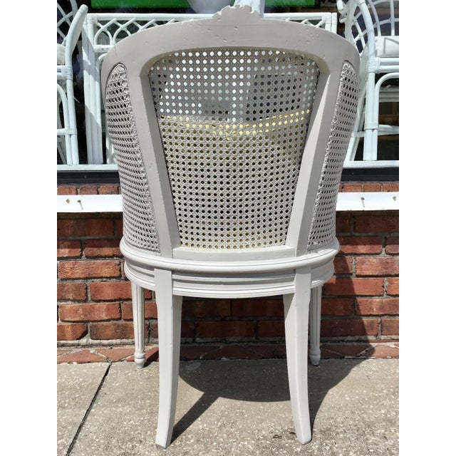 Classic French Louis XVI Barrel Chair For Sale - Image 9 of 10