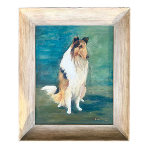 Oil Painting of a Collie