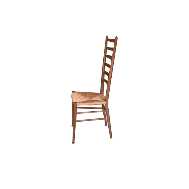 1960s Vintage Gio Ponti Style Italian Ladder Back Chairs - Set of 4 For Sale - Image 9 of 11