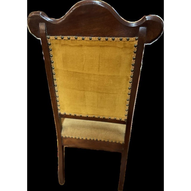 Art Nouveau 1940s Needlepoint Chair For Sale - Image 3 of 4