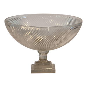 Large Cut Glass Compote on Tiered Base