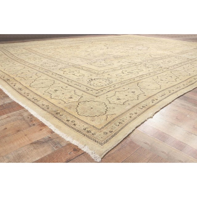 Textile Mid 20th Century Oversized Vintage Persian Tabriz Rug, 13'09 X 18'10 For Sale - Image 7 of 10