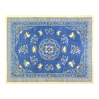 Vintage Chinese Art Deco Hand Knotted Wool Rug,09'00'' X 11'06'' For Sale