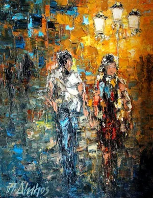 "Simpatico" Oil Painting by Andre Dluhos
