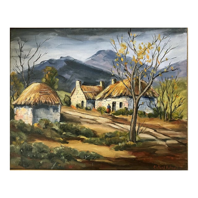 Mid 20th Century Bundalloch, Scotland Landscape Oil Painting by Clifford Holmes For Sale