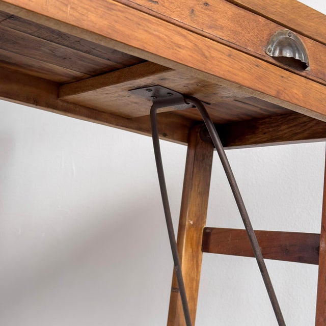 Vintage Letterpress Tray Top Console Table For Sale - Image 11 of 11