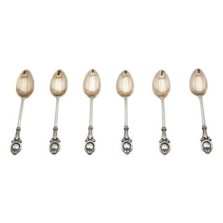 Embossed Teaspoons, Set of 6 For Sale