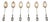 Embossed Teaspoons, Set of 6 For Sale