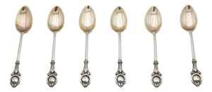 Embossed Teaspoons, Set of 6