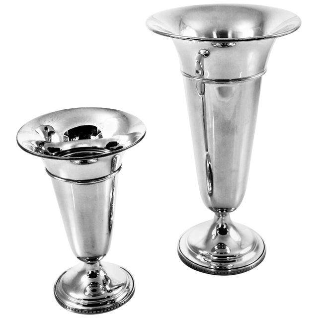 Metal Sterling Vases For Sale - Image 7 of 7