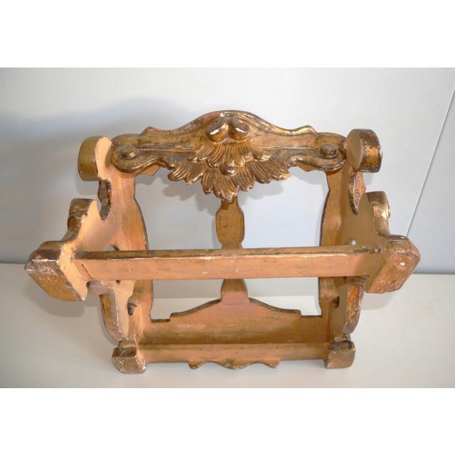 Antique Gilded Carved Wooden Lectern For Sale - Image 10 of 16