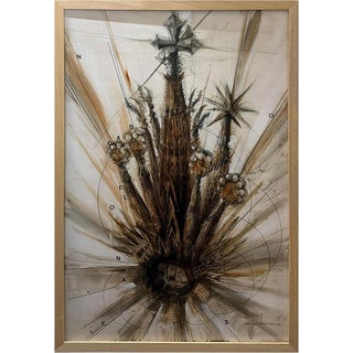 Abraham Pinto, Sagrada Familia Barcelona, Oil on Wood For Sale