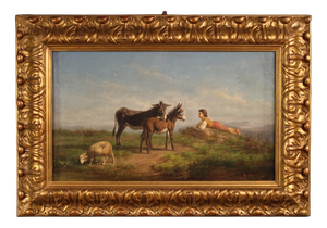 Italian Artist, Bucolic Landscape, 1875, Oil on Canvas