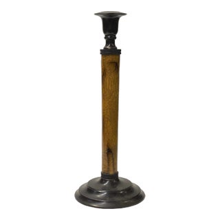 Crackle Pattern Wood Stick Shape Round Candle Holder Display For Sale