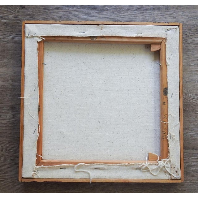 Wood Late 20th Century Abstract Nude Violet Purple Painting For Sale - Image 7 of 7