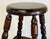 Brown Vintage Turned Wood Stool For Sale - Image 8 of 10