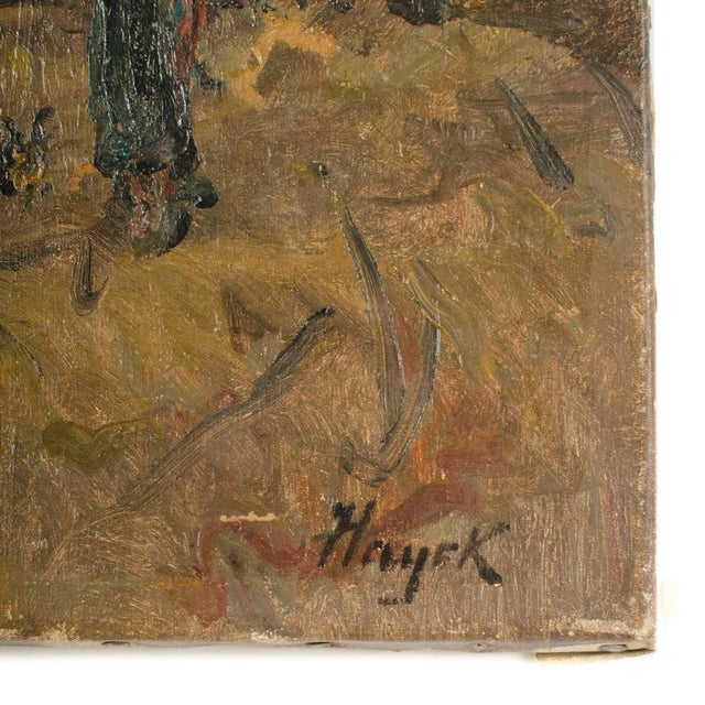 An Oil on Canvas Painting of a Polynesian Village, Early 20th Century. For Sale - Image 11 of 11